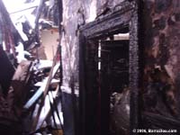 Maison br�l�e